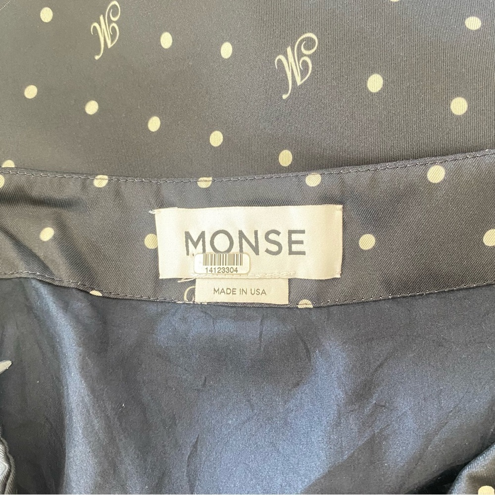 MONSE M Dot Cascade Slip Skirt Black 10 - Picture 15 of 16